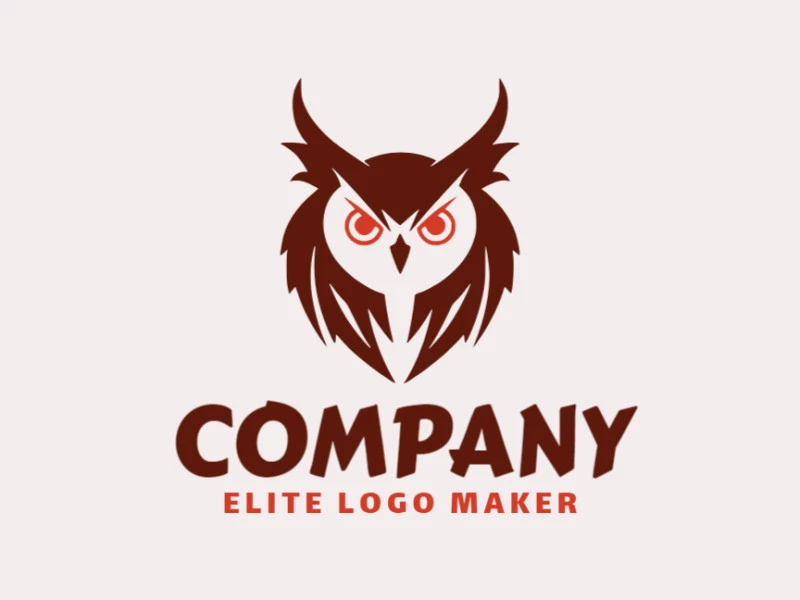 Professional logo in the shape of an owl head with creative design and minimalist style.