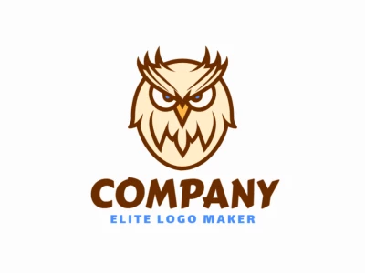 A cheap logo design featuring an owl head in an animal style, perfect for creating distinctive brand identities.