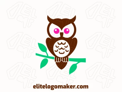 Illustrative logo design featuring an owl perched on top of a branch, created with intricate details to reflect the highest quality of visual craftsmanship.