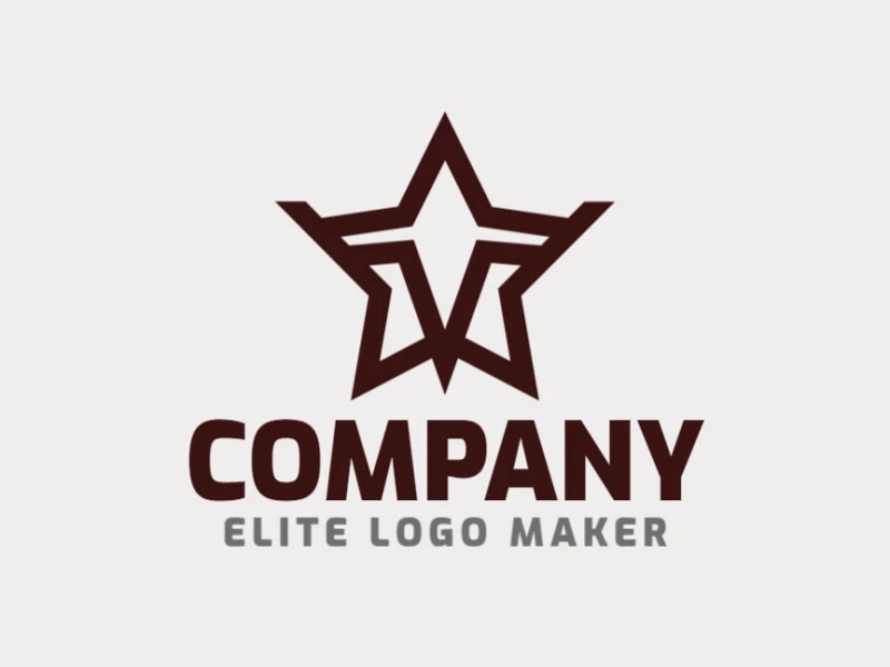 Create a vector logo for your company in the shape of an owl combined with a star, with a minimalist style.