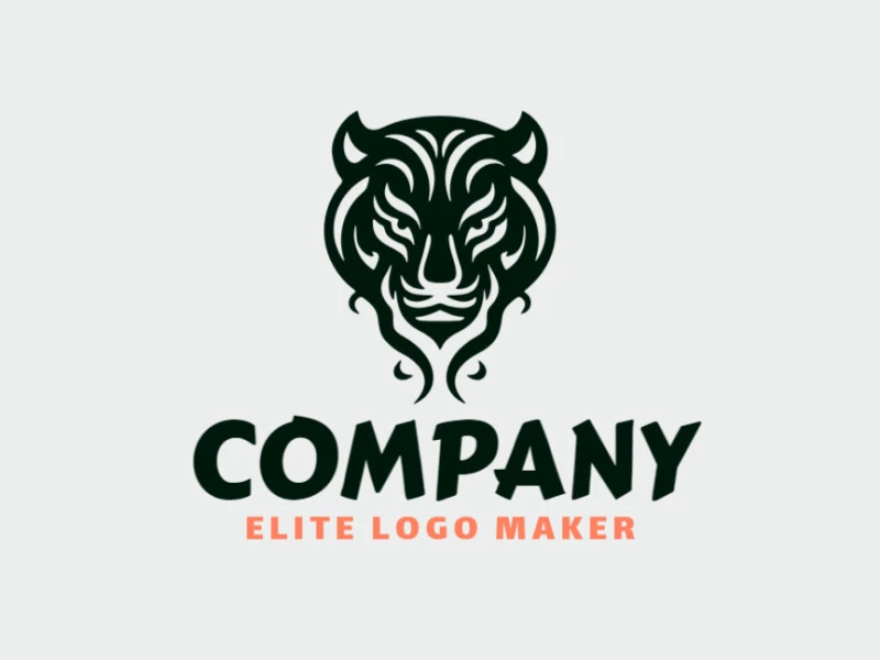 Embodying elegance and grace, this abstract logo features a fierce panther in bold black. Its captivating design represents strength and sophistication, perfect for brands that want to leave a lasting impression.