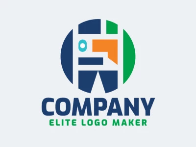 Great logo in the shape of a parrot with a circular design, easy to apply in different media.