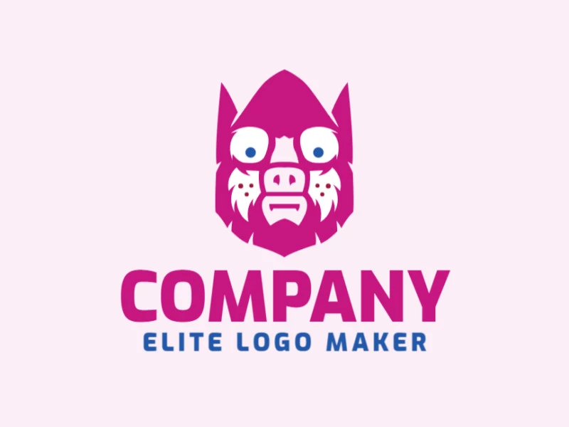 Modern logo in the shape of a pig with professional design and symmetric style.