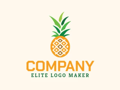 Abstract logo in the shape of a pineapple with creative design.