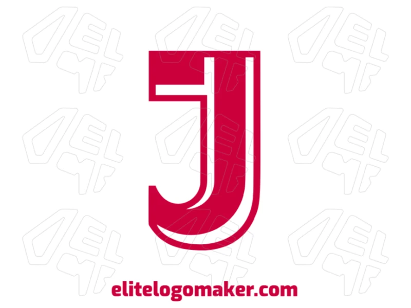 Professional "J" Design Classic Logo Concept An editable initial letter logo featuring a professional "J" design with clean lines and a modern aesthetic.