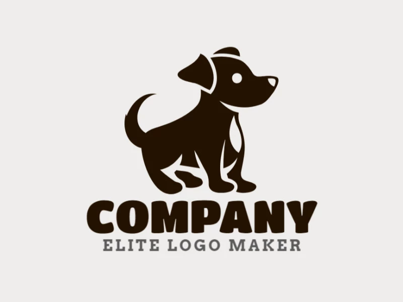 An adorable logo featuring a playful puppy, perfect for animal lovers.