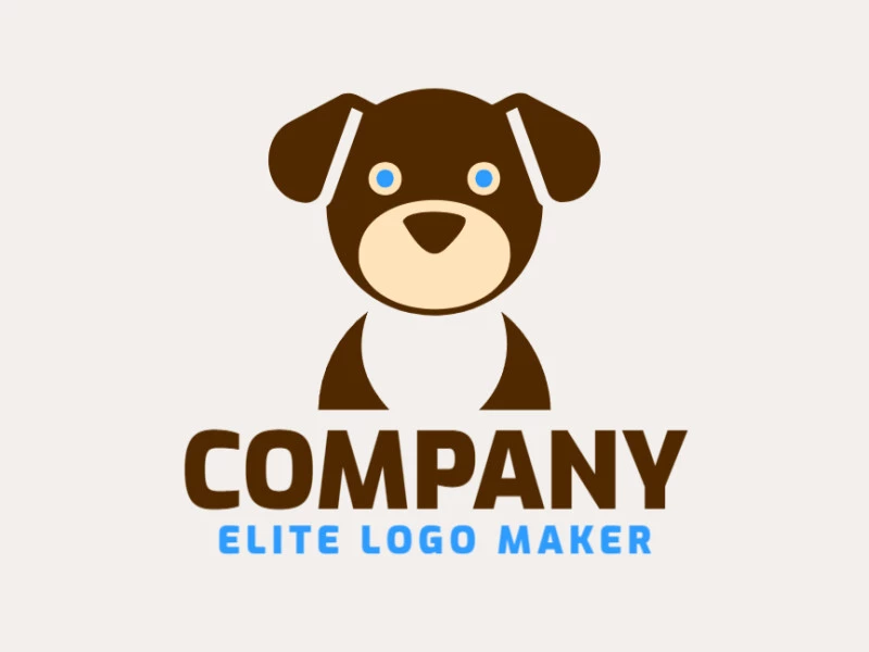 A friendly and endearing puppy mascot, exuding warmth and charm in this adorable logo design.