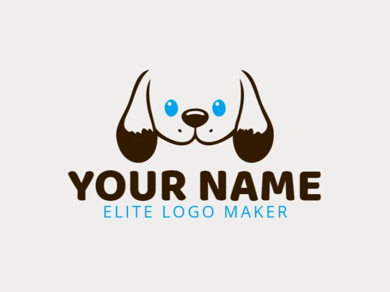 Featuring a puppy head in a simple style, this creative logo captures attention with its clean and minimalistic design.