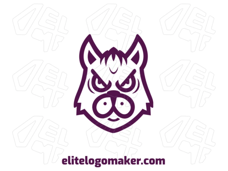 Purple Animal - Create Your Logo Online Creative logo in mascot style featuring a unique purple animal with a playful and modern look.