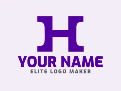 The business logo features a purple letter 'H' in an initial letter style, symbolizing innovation and professionalism.