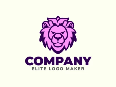 A professional, pictorial logo featuring a purple lion head, ideal for a company seeking a bold and distinguished brand image.