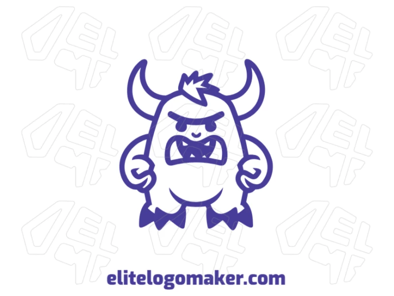 Purple Monster With Creative Design - Logo Creation Perfect logo design featuring a creative abstract style purple monster, delivering a fun and unique visual identity for a standout brand image.