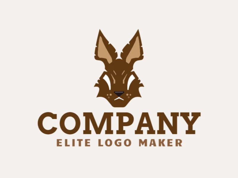 Create your online logo in the shape of a rabbit with customizable colors and mascot style.