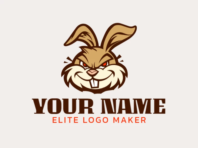 A mascot logo featuring a rabbit in brown and beige, symbolizing creativity and fresh ideas.