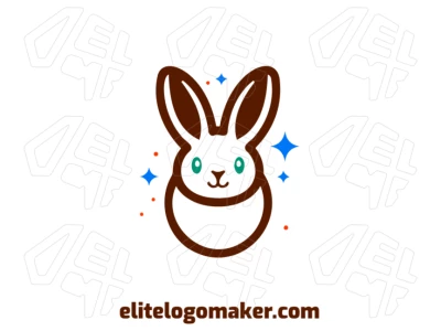 A minimalist business logo featuring a rabbit inside an Easter egg, symbolizing growth and renewal in a clean and simple design.