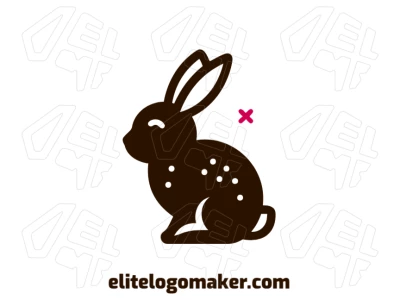 A rabbit with a creative design, featuring an animal style that's perfect for a cheap and memorable logo.