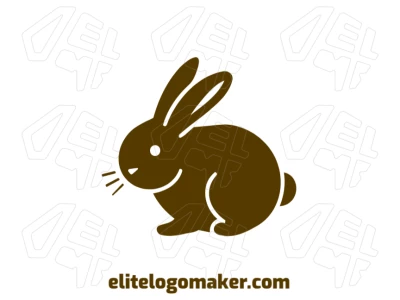 A rabbit with a simple design and brown color, offering an ideal and clean representation of natural elegance in the animal kingdom.