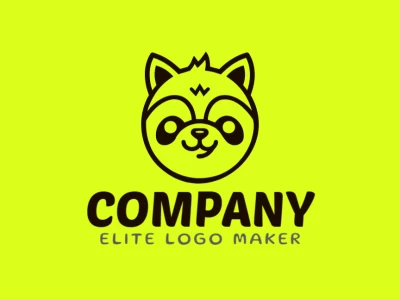 An eye-catching abstract logo design featuring a raccoon, offering a bold and unique visual identity for creative branding.