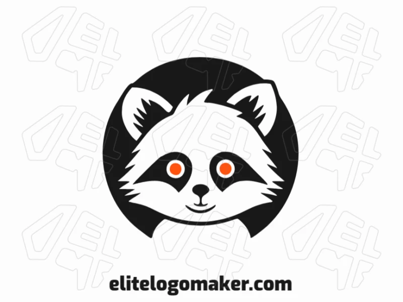 Professional logo in the shape of a raccoon with creative design and abstract style.