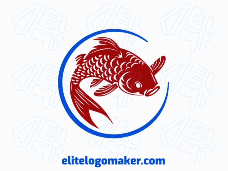 A dynamic logo featuring an abstract red fish design, evoking energy and vitality.