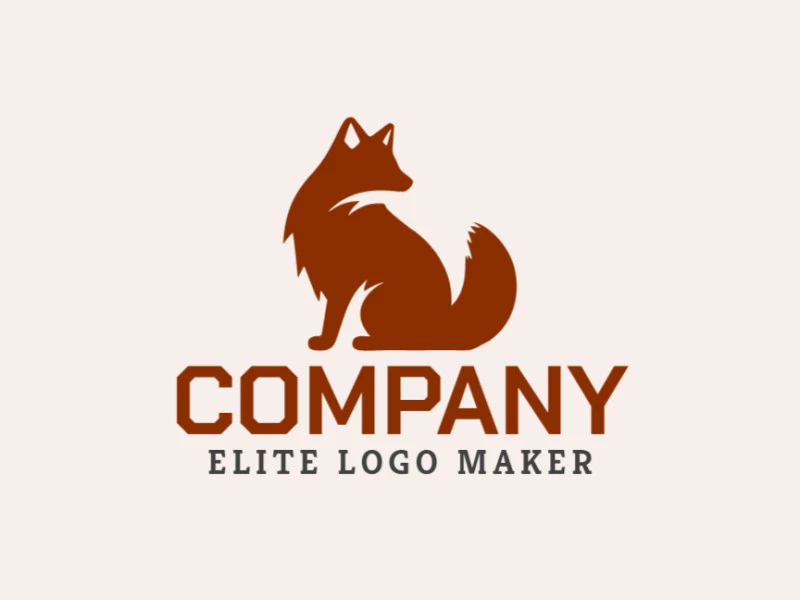 Memorable logo in the shape of a red fox with minimalist style, and customizable colors.