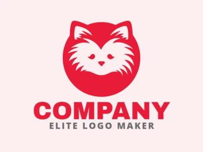 Professional logo in the shape of a red fox with creative design and minimalist style.