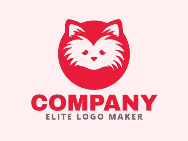 Professional logo in the shape of a red fox with creative design and minimalist style.