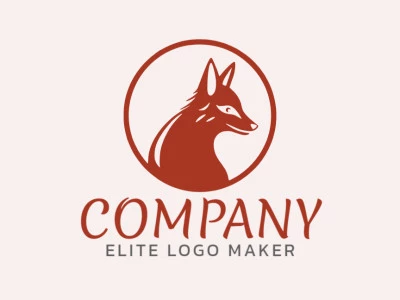 Modern logo in the shape of a red fox with professional design and circular style.