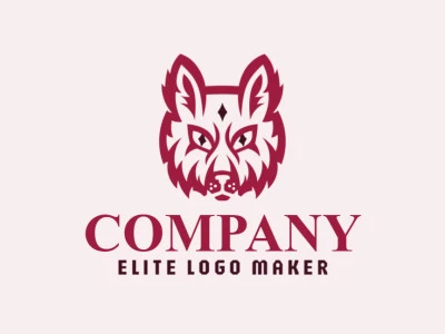 Ideal logo for different businesses in the shape of a red fox, with an abstract style.