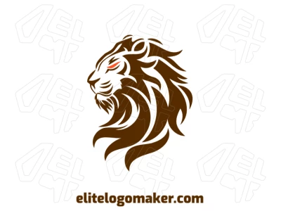 A minimalist style, refined illustration of an abstract lion, offering a cheap solution to create a distinctive and unique icon for your brand.
