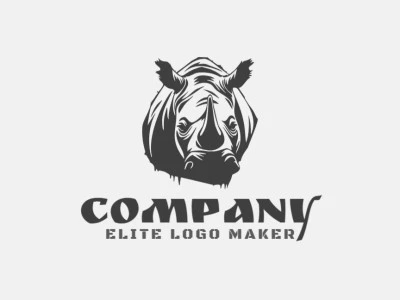 Modern logo in the shape of a rhinoceros with professional design and mascot style.