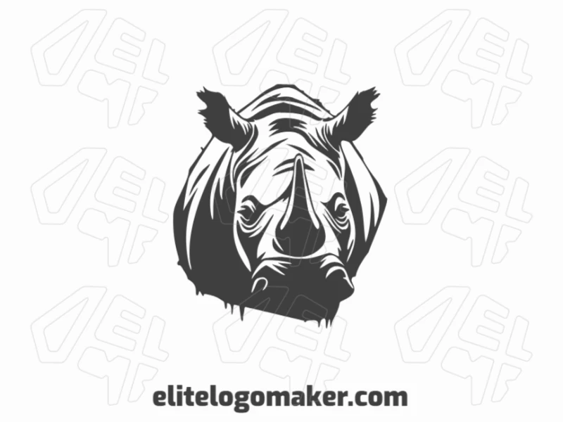 Modern logo in the shape of a rhinoceros with professional design and mascot style.