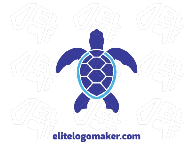 Sea Turtle With Beautiful Design - Iconic Logo Beautiful sea turtle logo design with artistic animal style, perfect for creating an iconic and memorable business identity.