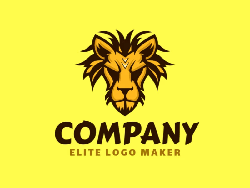 A majestic lion emblem exudes strength and authority, perfect for a bold brand.