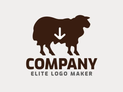 A simple logo featuring a sheep with an arrow pointing down, embodying guidance and groundedness.