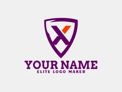 Shield + X Customize Your Own Logo