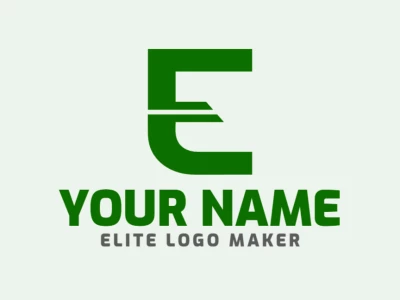 A noticeable minimalist logo design featuring a simple green letter 'E', perfect for creating a clean and modern visual identity.