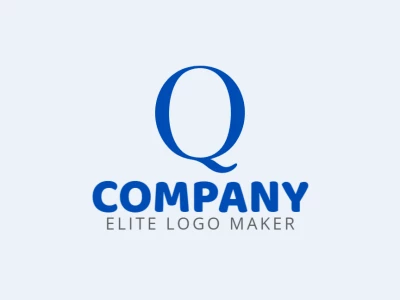 Q - Your quick logo maker for a sleek, minimalist design.