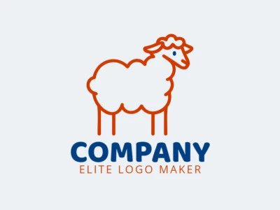 An ingenious logo featuring a smart sheep, crafted with monoline precision for a modern appeal.