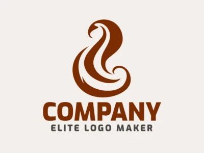 The brown snake in this minimalist design evokes a sense of sleekness and sophistication. With a minimal approach, the logo utilizes the color brown to create a sophisticated and refined look.