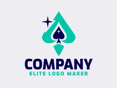 An abstract composition of a spade and stars, symbolizing growth and aspiration in a visually captivating logo design.