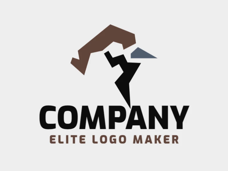 Great logo in the shape of a sparrow with minimalist design, easy to apply in different media.