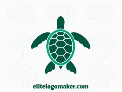 Original spectacular turtle logo designed in a symmetric style, featuring balanced shapes and a captivating visual appeal.