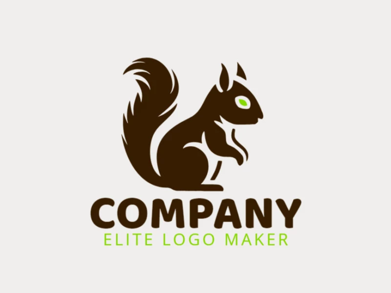 Modern logo in the shape of a squirrel with professional design and animal style.