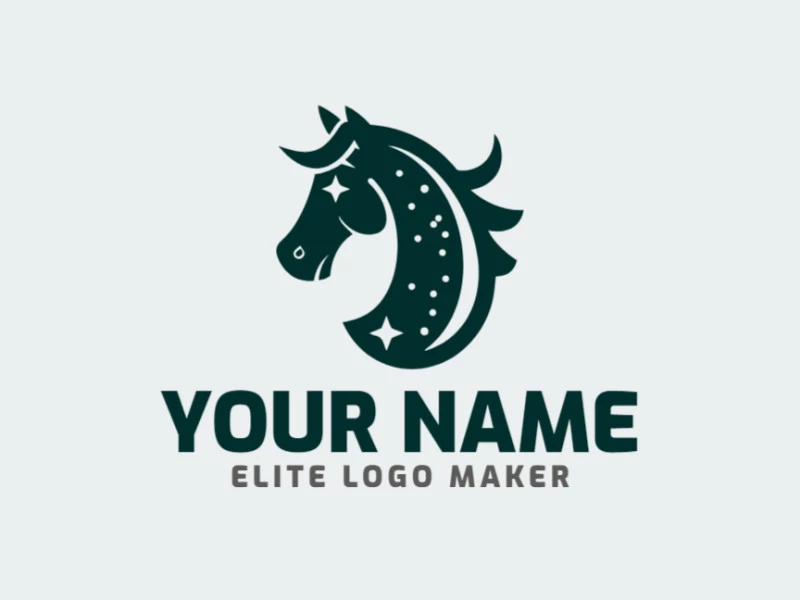 An elegant and sophisticated abstract logo featuring a stallion horse, capturing the essence of refined design.