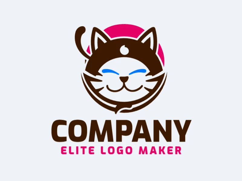 A refined and luxurious logo featuring a stylish cat in an abstract design, blending elegance and modern artistry for a high-end brand identity.