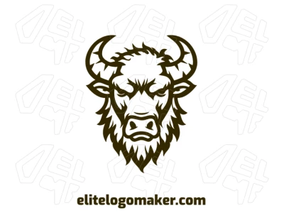An illustrative logo template featuring a super fierce bull, symbolizing strength and determination, perfect for a company looking for a bold design.