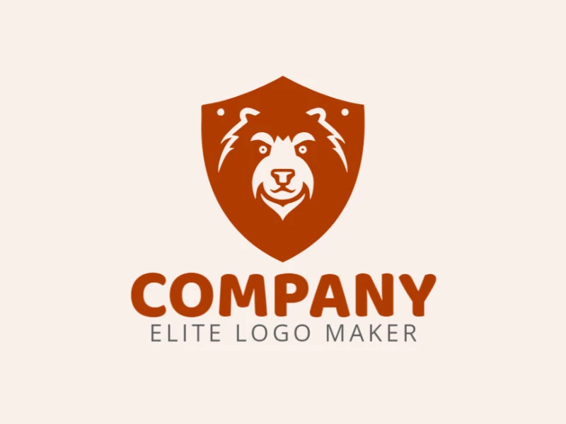 Modern logo in the shape of a teddy bear with professional design and simple style.