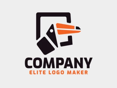 Ideal logo for different businesses in the shape of a toucan, with creative design and animal style.