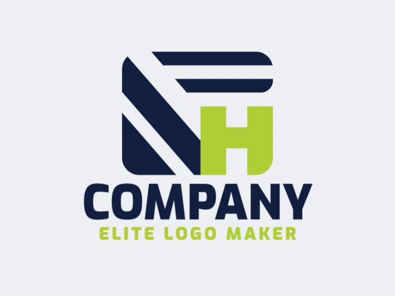 Professional logo in the shape of a toucan combined with a letter "H", with creative design and minimalist style.